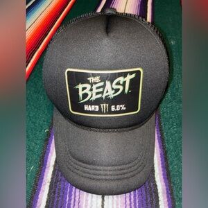 Monster Energy The Beast Hard 6.0% Trucker Hat Black Mesh Snapback